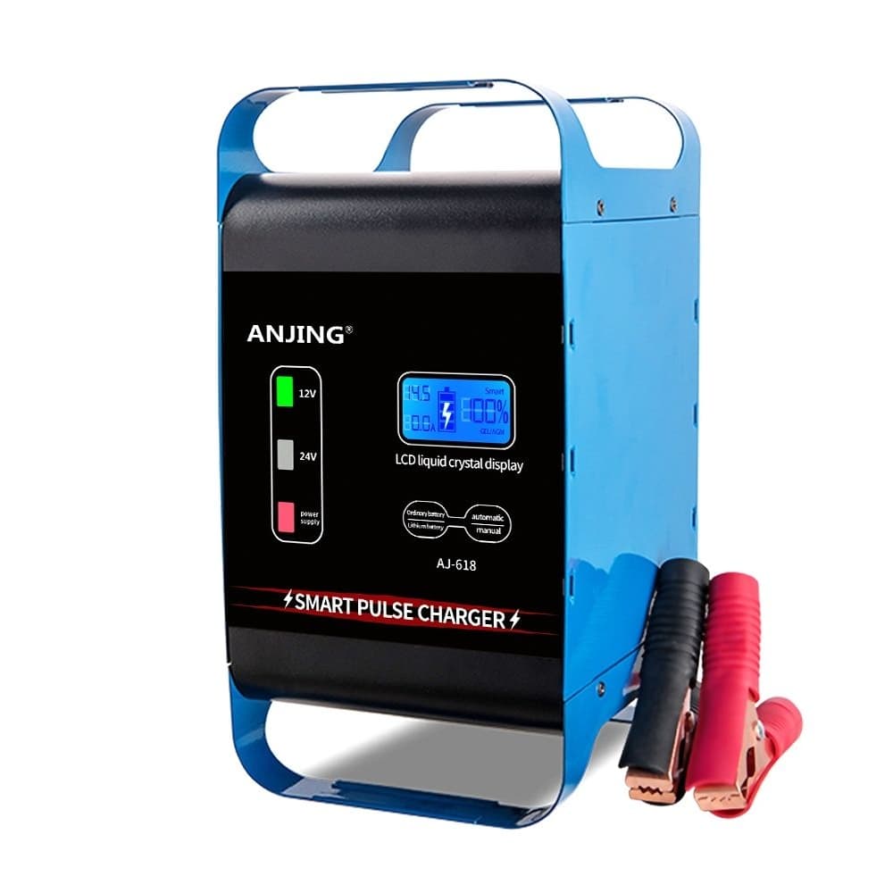 Умное зарядное устройство Anjing AJ-618V, 12V, 24V, 30А, 400W, для гелевых, кислотных, AGM, литиевых аккумуляторов