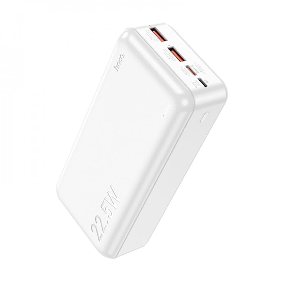 Power bank Hoco J101B Astute, 30000 mAh, 22.5 Вт, Power Delivery (20 Вт), Quick Charge 3.0, белый
