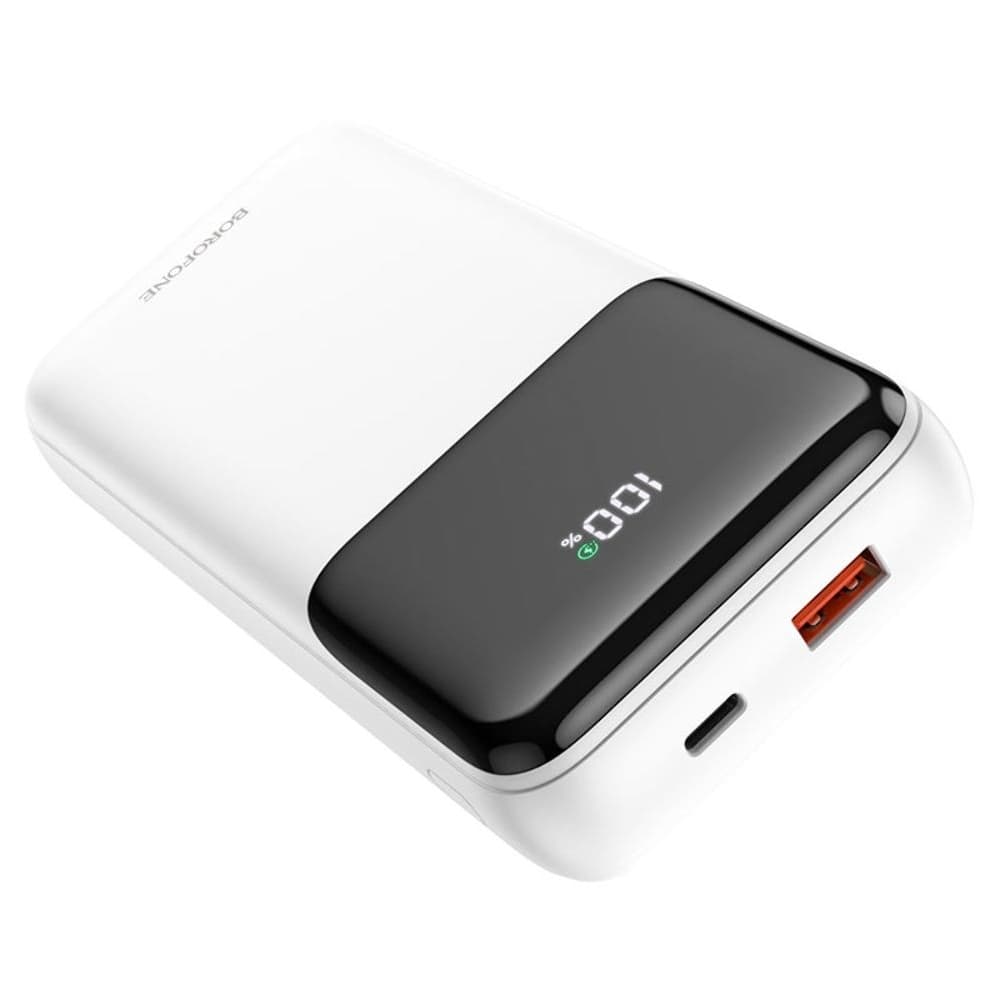 Power bank Borofone BJ22A, 20000 mAh, 22.5W, Power Delivery (20 Вт), Quick Charge 3.0, білий