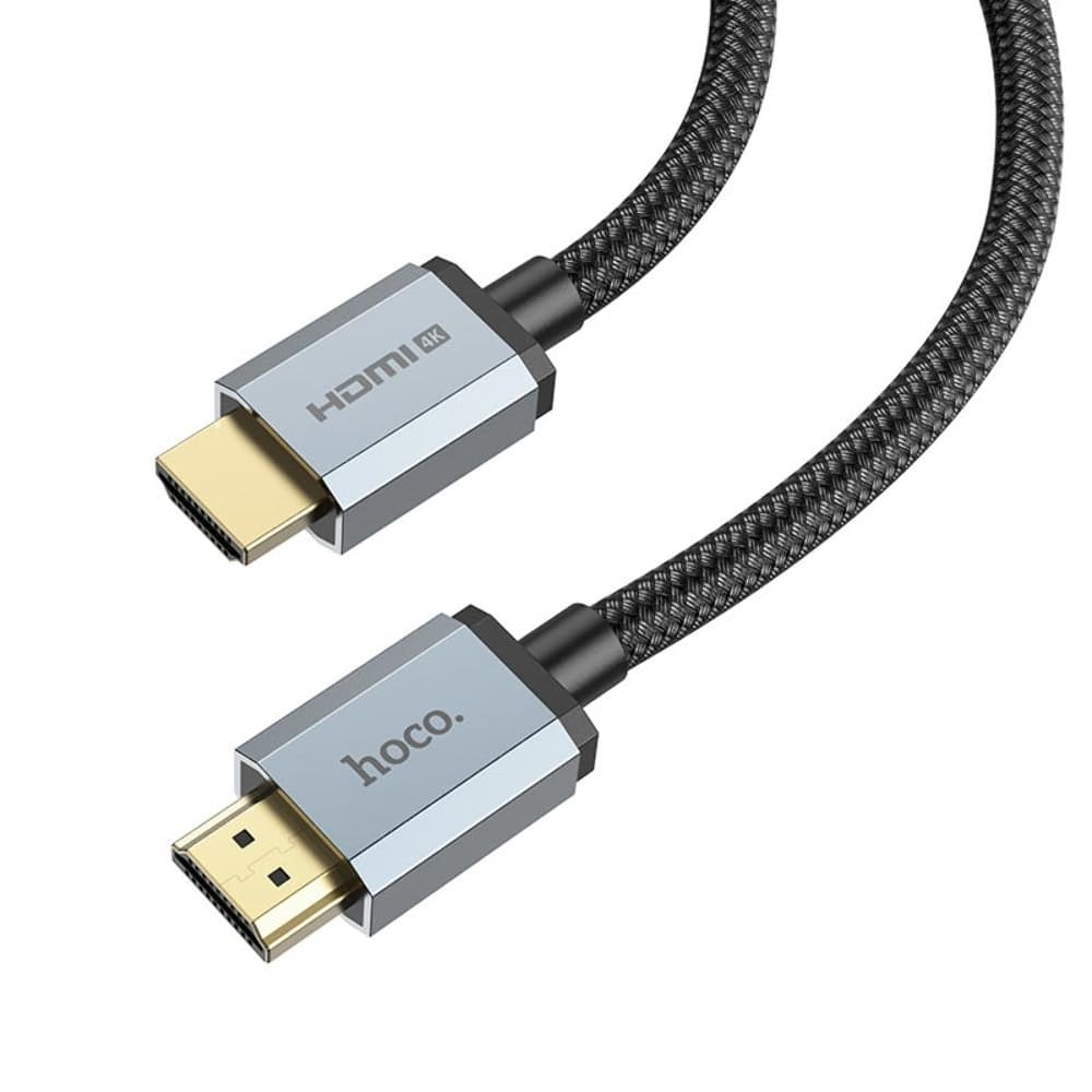 HDMI-USB-кабель Hoco US03, 2.0, с нейлоновой оплеткой и позолоченными коннекторами, 4K, 300 см, чорний