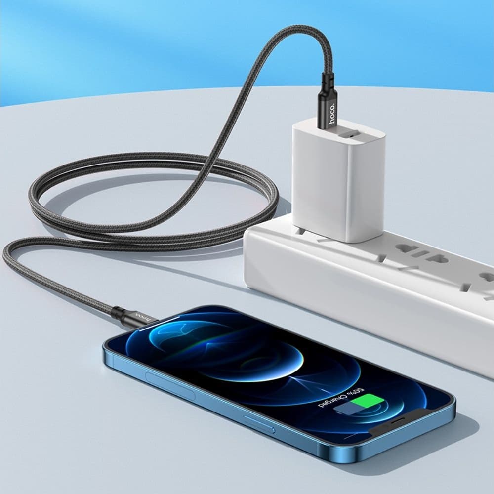 USB-кабель Hoco X14, Type-C на Lightning, Power Delivery (20 Вт), 300 см, черный
