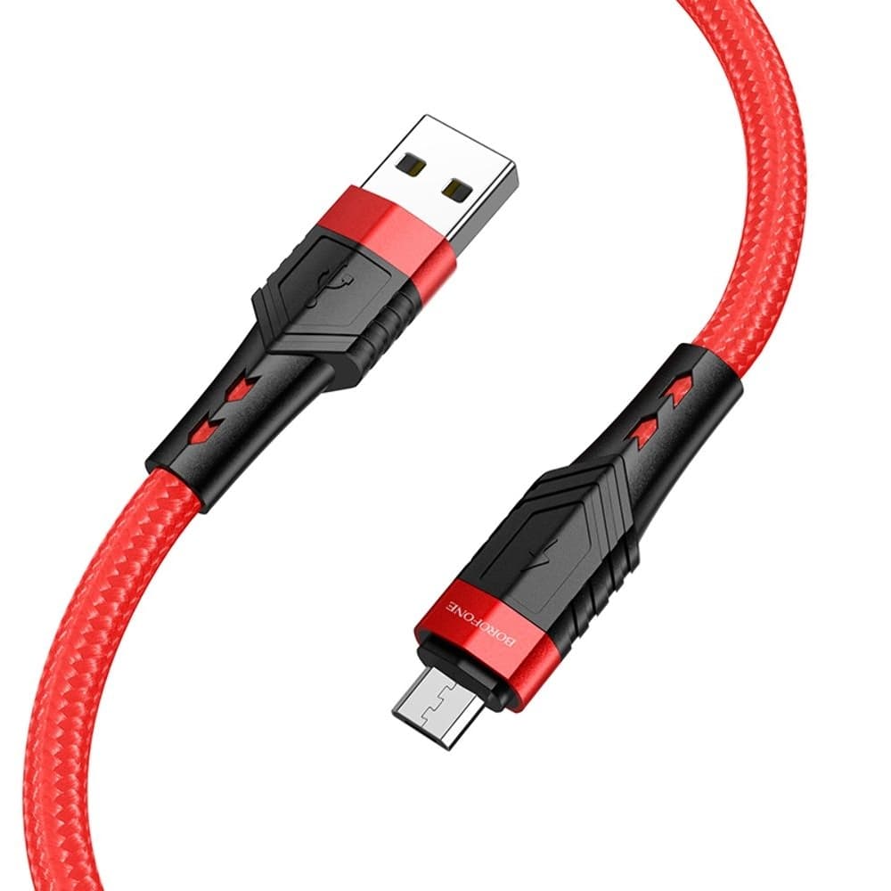 USB-кабель Borofone BU35, Micro-USB, 2.4 А, 120 см, красный