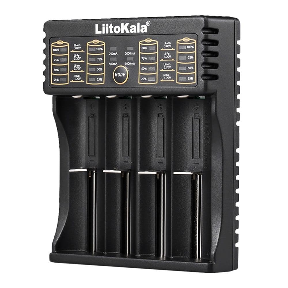 Зарядное устройство LiitoKala Lii-402, для аккумуляторов 18650, АА, ААА и других, универсальное, 4 слота