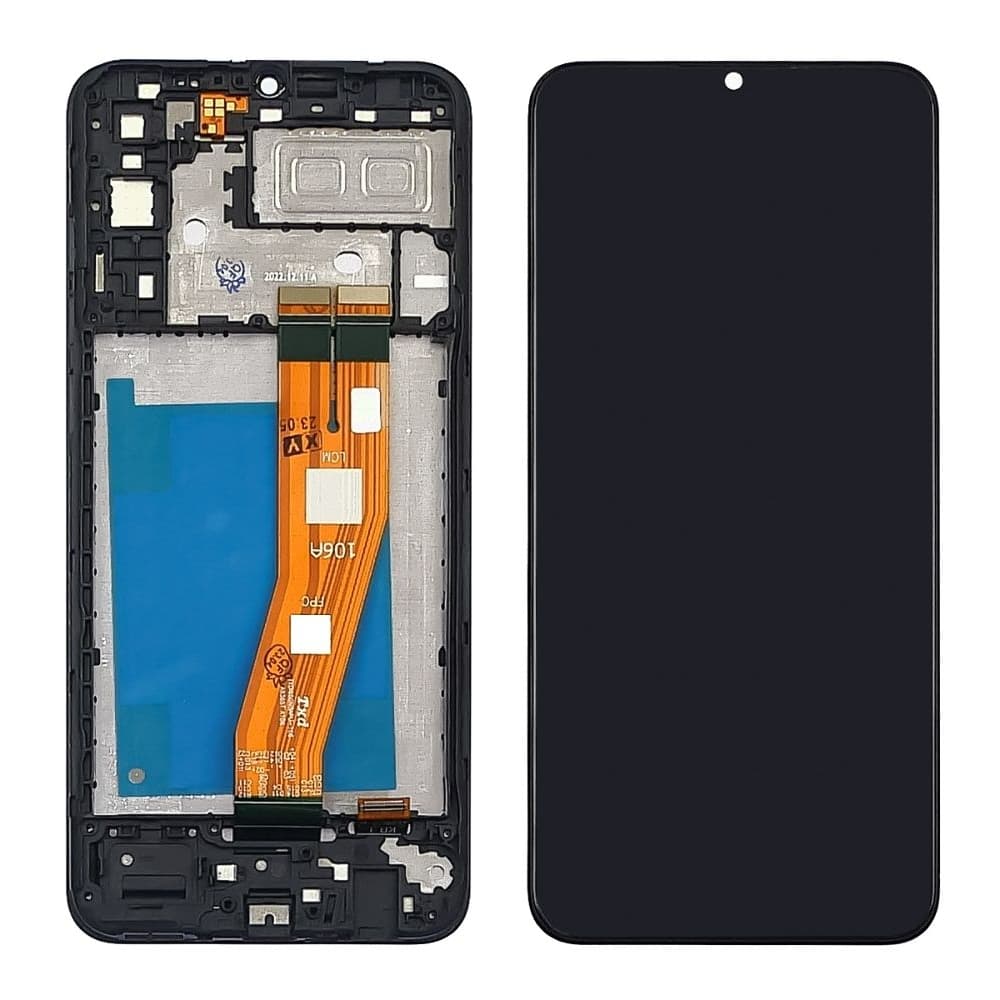 Дисплей Samsung SM-A042 Galaxy A04e, черный | с тачскрином | с передней панелью | High Copy | дисплейный модуль, экран, монитор