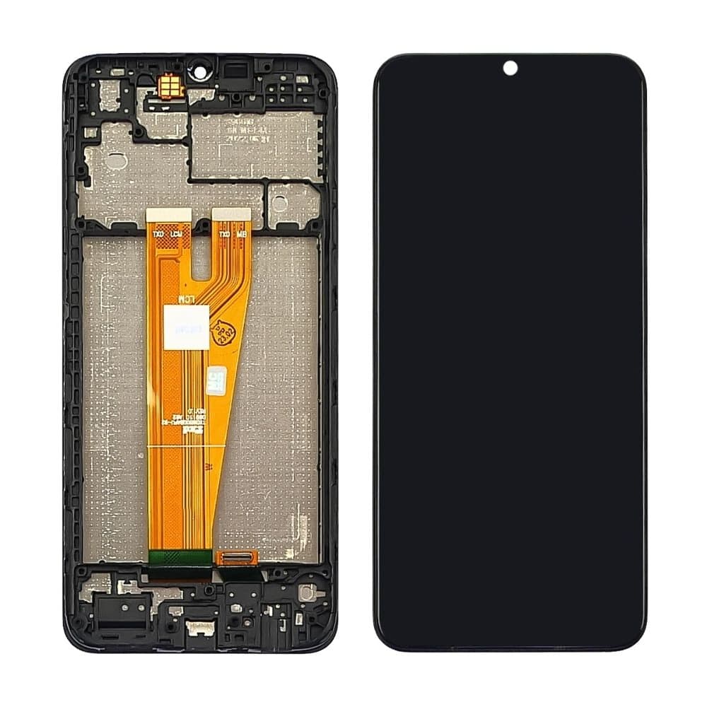 Дисплей Samsung SM-A045 Galaxy A04, черный | с тачскрином | с передней панелью | High Copy | дисплейный модуль, экран, монитор