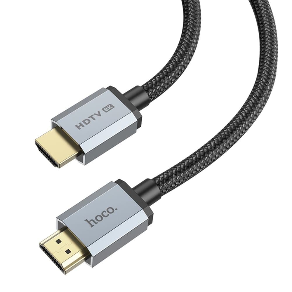 HDMI-USB-кабель Hoco US03, 100 см, 8K, HDMI 2.1, чорний