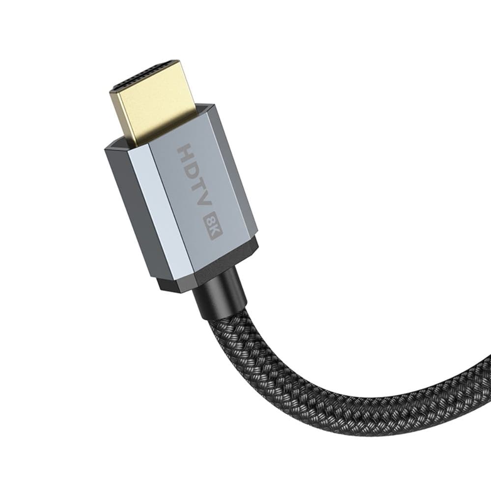 HDMI-USB-кабель Hoco US03, 100 см, 8K, HDMI 2.1, черный