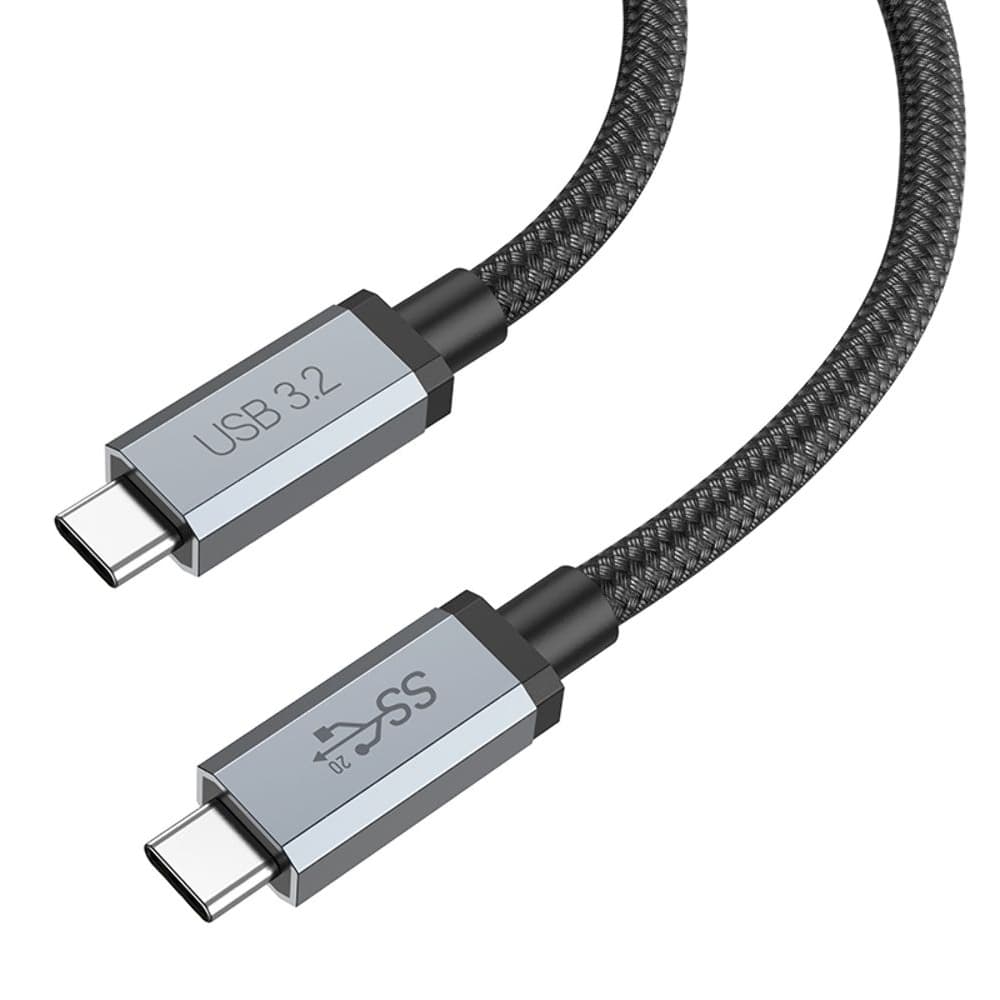 USB-кабель Hoco US06, Type-C на Type-C, Power Delivery (100 Вт), 200 см, чорний