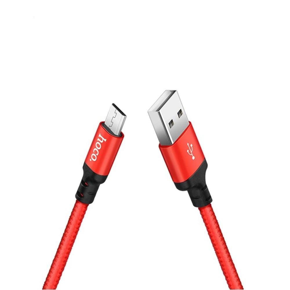USB-кабель Hoco X14, Micro-USB, 2.4 А, 200 см, красный, черный