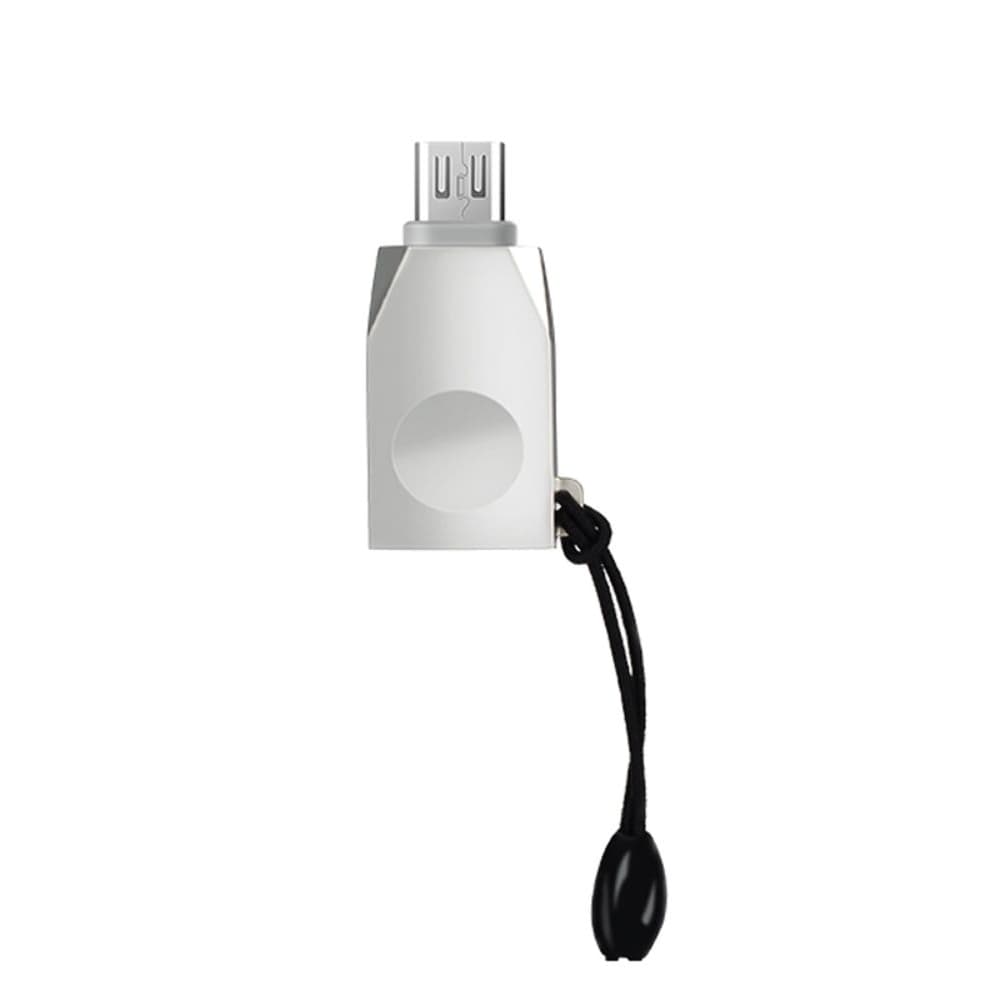 Адаптер-переходник Hoco UA10, Micro-USB на USB 3.0 (F), серебристый | OTG-переходник без провода