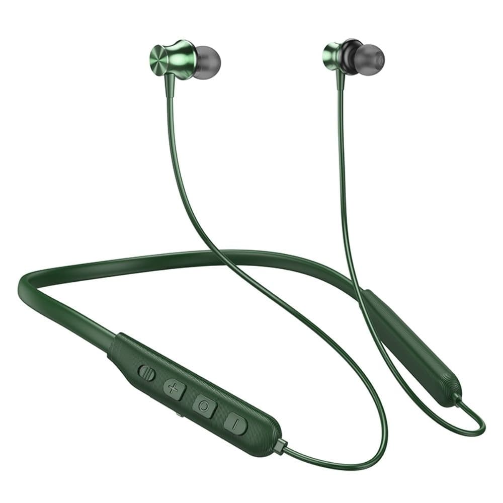 Беспроводные наушники Hoco ES64, с микрофоном, зеленые