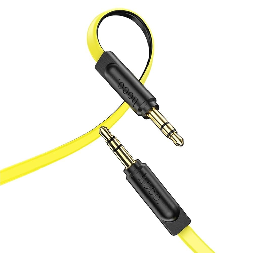 AUX-USB-кабель Hoco UPA16, Jack 3.5 на Jack 3.5, 200 см, желтый