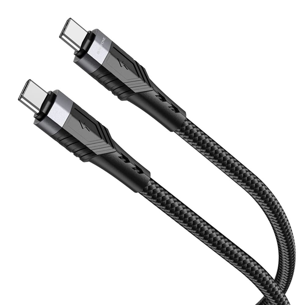 USB-кабель Borofone BU35, Type-C на Type-C, 60 Вт, Power Delivery, 120 см, чорний