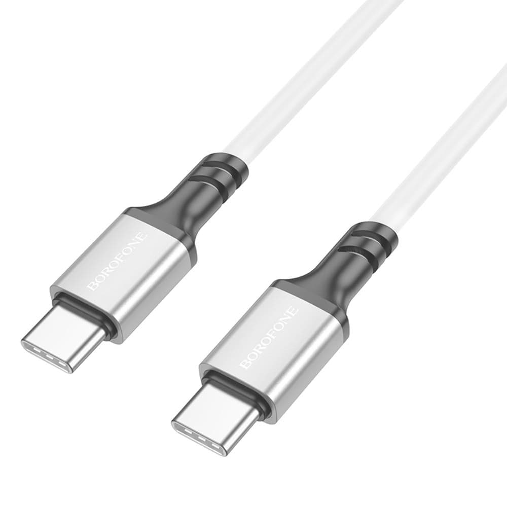 USB-кабель Borofone BX83, Type-C на Type-C, 60 Вт, Power Delivery, 100 см, білий