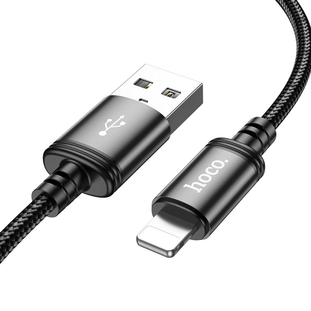USB-кабель Hoco X91, Lightning, 2.4 А, 300 см, чорний