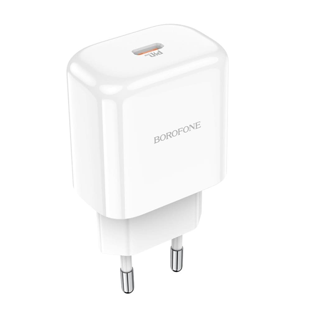 Сетевое зарядное устройство Borofone BN3, 1 USB Type-C, Power Delivery, белое