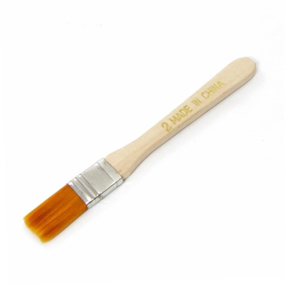Кисточка антистатическая Kaisi 2, деревянная ручка 11 см, щетина 1.5 х 2.5 см