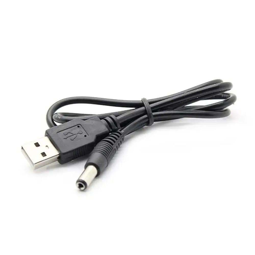USB-кабель роутера USB на DC 5.5x2.1, 100 см, черный