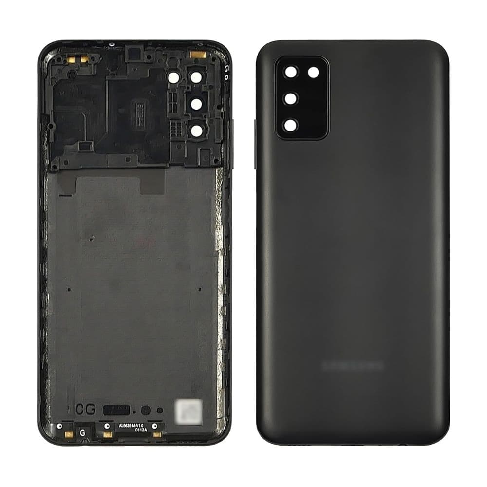 Задняя крышка Samsung SM-A037 Galaxy A03s, черная, со стеклом камеры, Original (PRC) | корпус, панель аккумулятора, АКБ, батареи