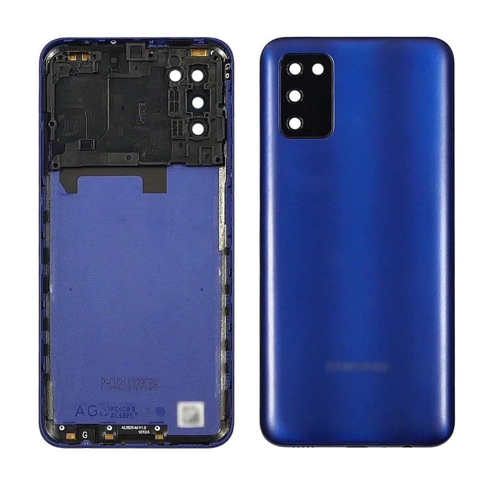 Задняя крышка Samsung SM-A037 Galaxy A03s, синяя, со стеклом камеры, Original (PRC) | корпус, панель аккумулятора, АКБ, батареи