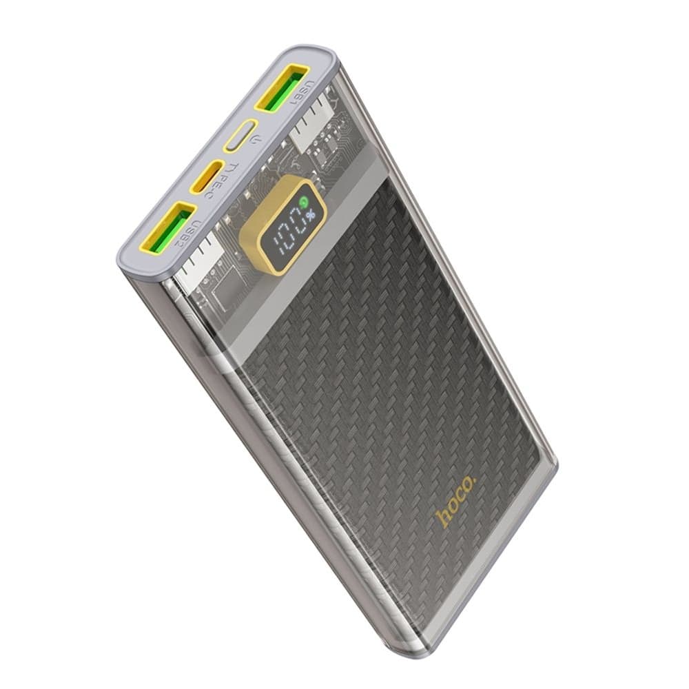 Power bank Hoco J103, 10000 mAh, 22.5 Вт, Power Delivery (20 Вт), Quick Charge 3.0, сірий