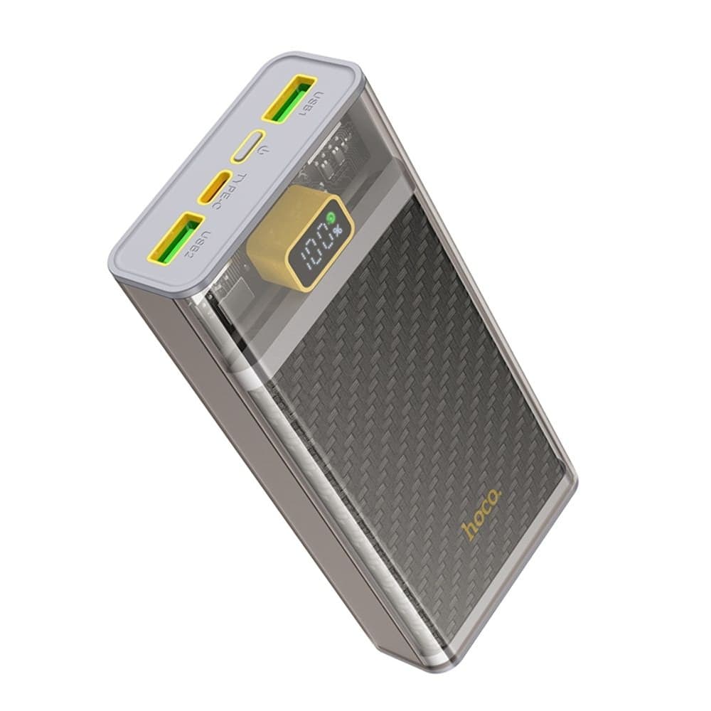Power bank Hoco J103A, 20000 mAh, 22.5 Вт, Power Delivery (20 Вт), Quick Charge 3.0, сірий