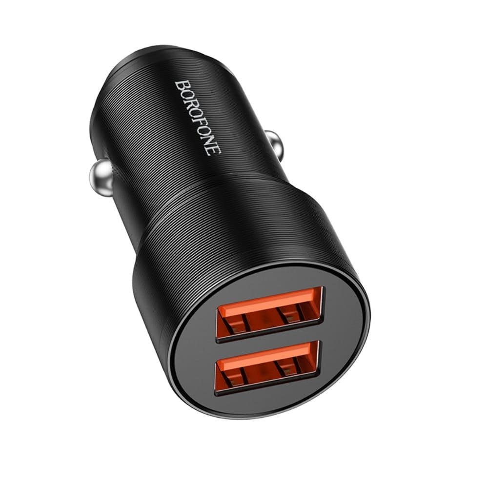 Автомобильний зарядний пристрій Borofone BZ19, 2 USB, 2.4 А, Quick Charge 3.0, черное | зарядка, зарядное устройство