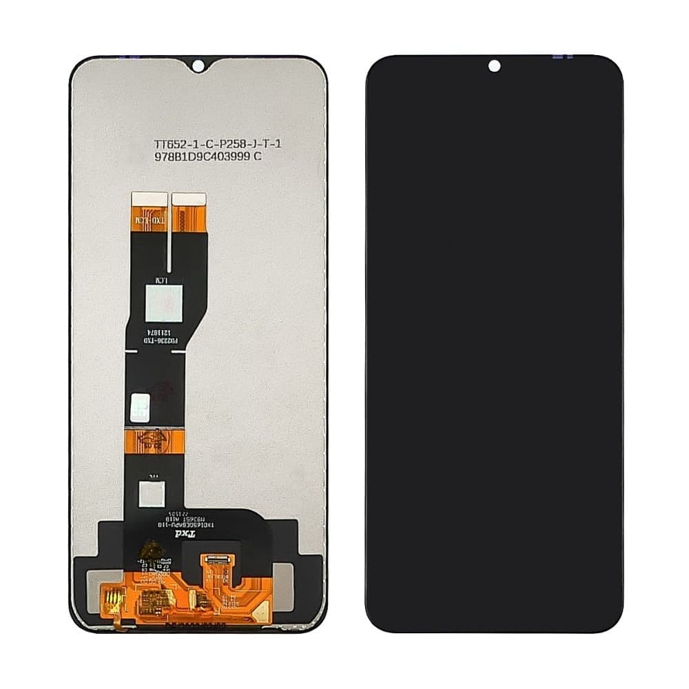 Дисплей Vivo Y02, чорний | з тачскріном | Original (PRC) | дисплейный модуль, экран