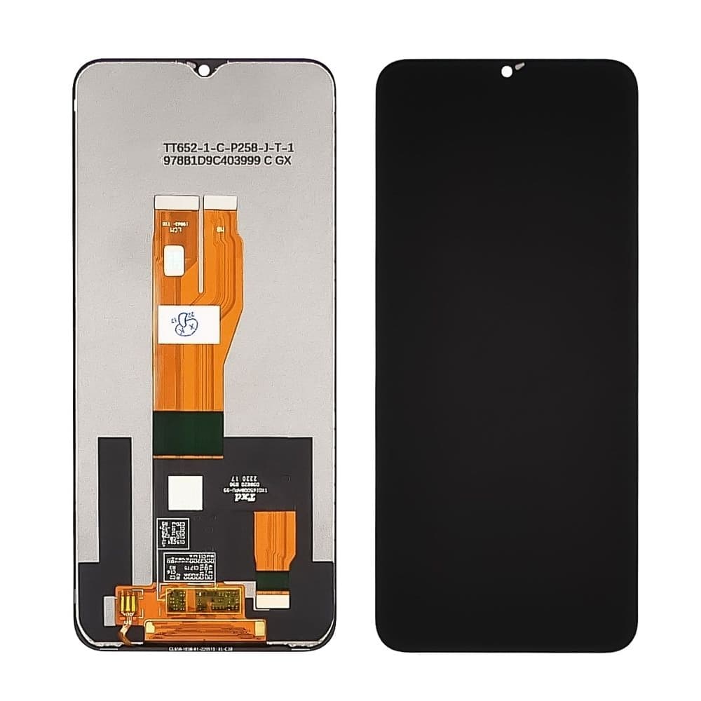 Дисплей Realme C30, черный | с тачскрином | Original (PRC) | дисплейный модуль, экран, монитор