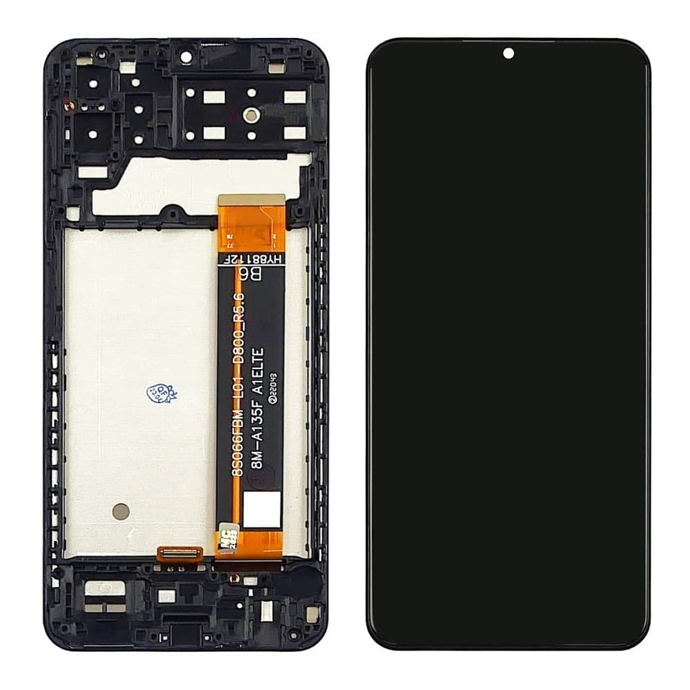 Дисплей Samsung SM-A135 Galaxy A13, SM-M135 Galaxy M13, чорний | з тачскріном | в передній панелі | Original (PRC), BS066FBM-L01-DK00_R1.2 | дисплейный модуль, экран