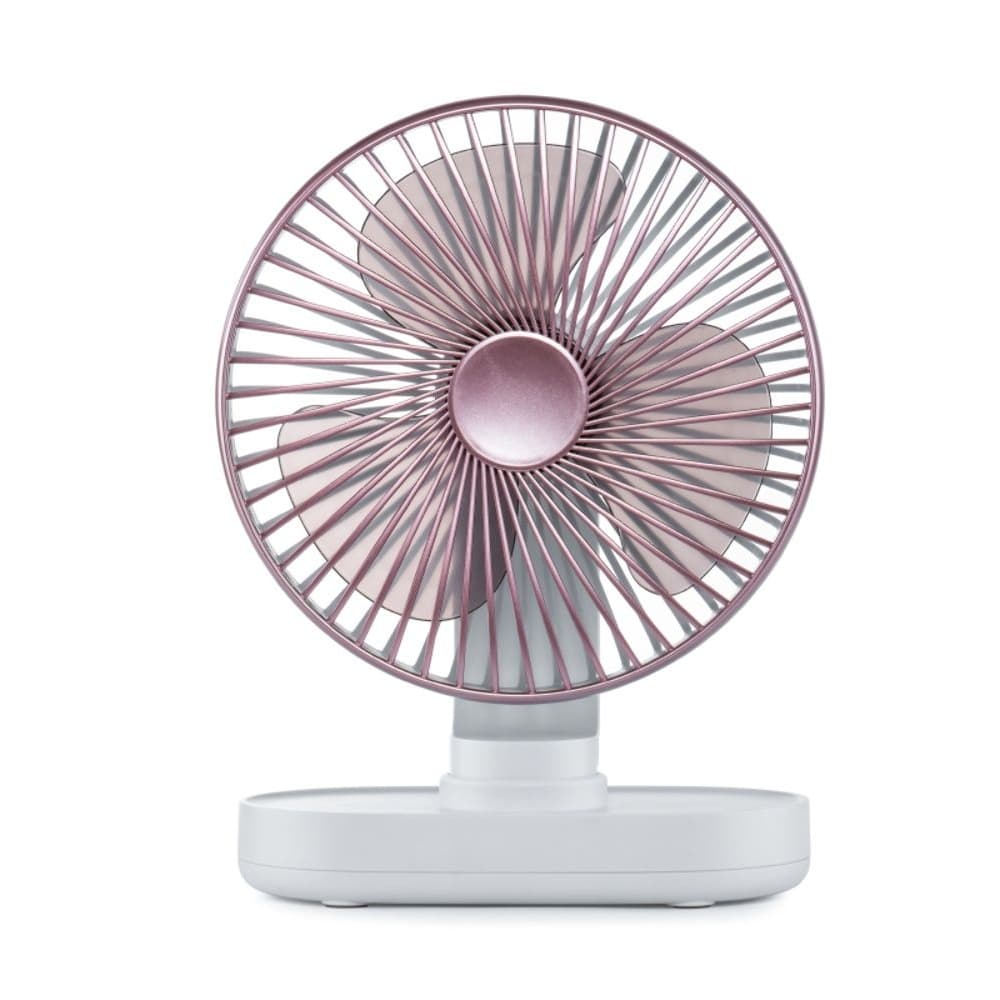 Настольный вентилятор GXQC D77, розовый, золотистий | видео