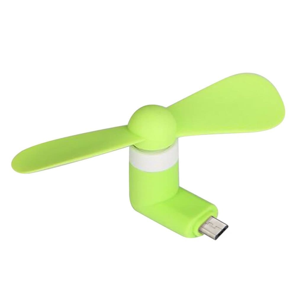 Портативный вентилятор Micro-USB, зеленый