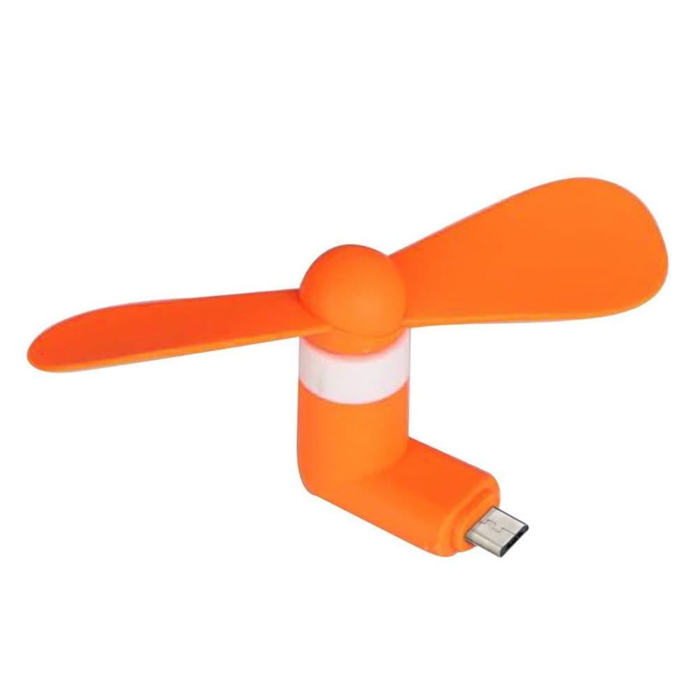 Портативный вентилятор Micro-USB, оранжевый