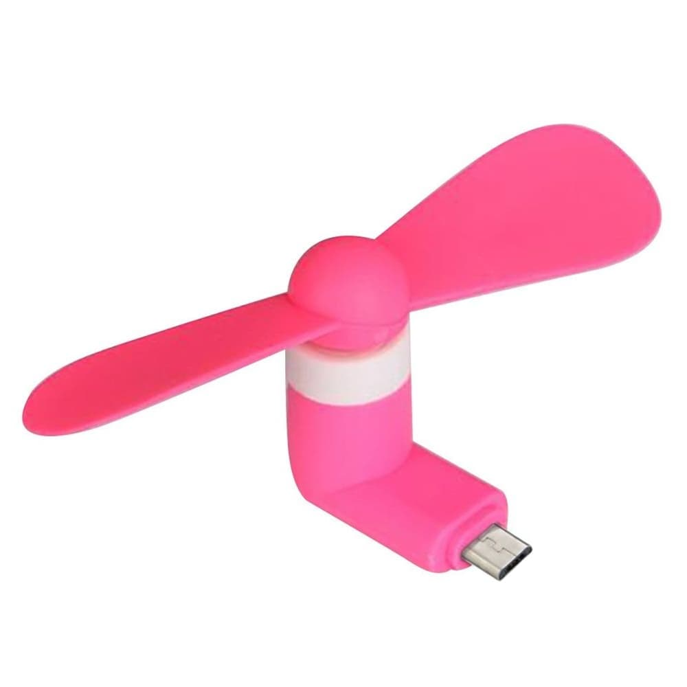 Портативный вентилятор Micro-USB, розовый