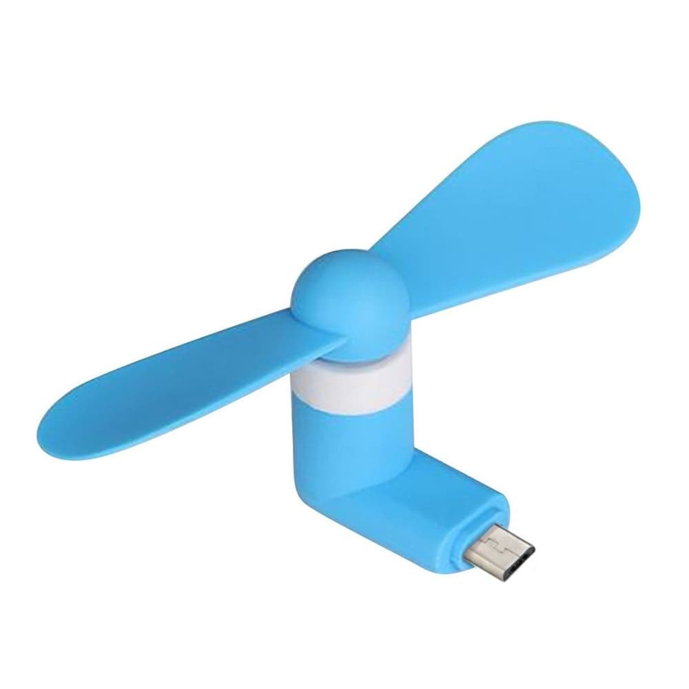 Портативный вентилятор Micro-USB, синій