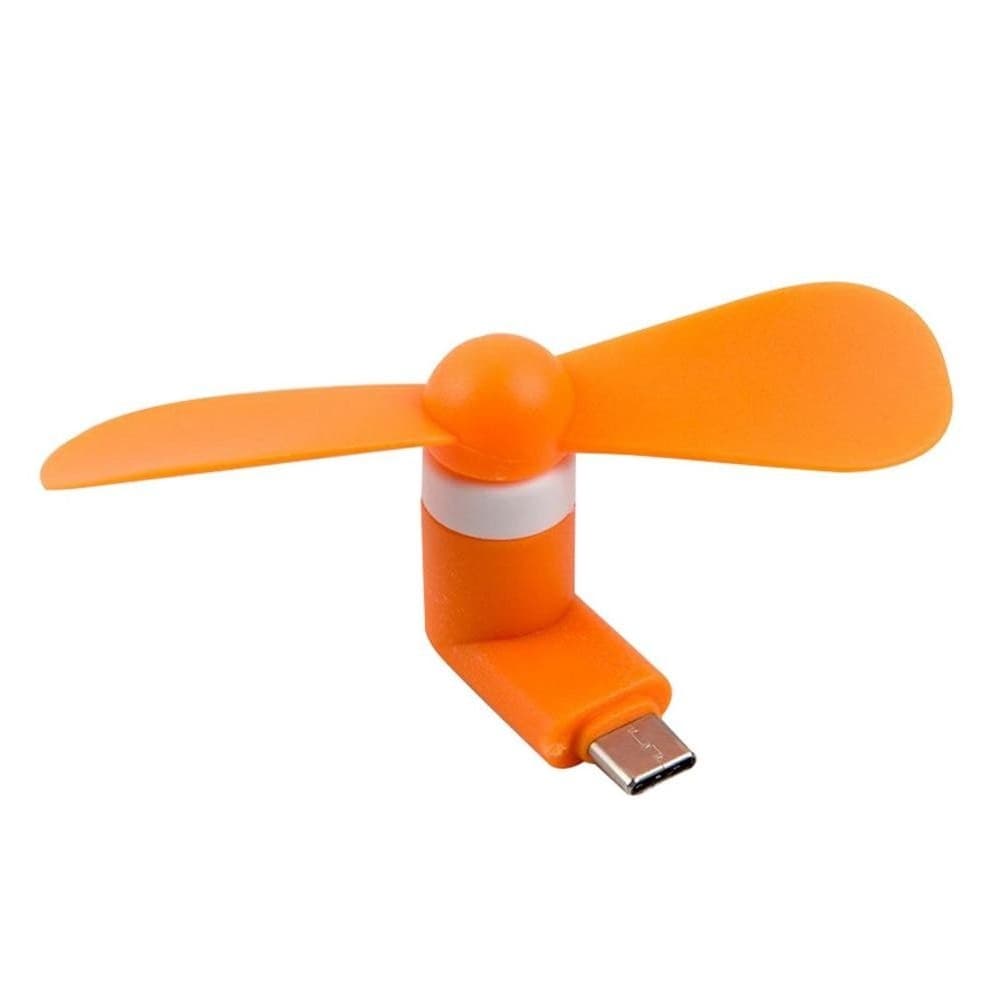 Портативный вентилятор Type-C, оранжевый