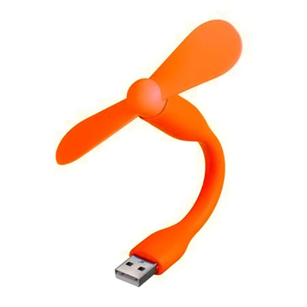 Портативный вентилятор USB, оранжевый