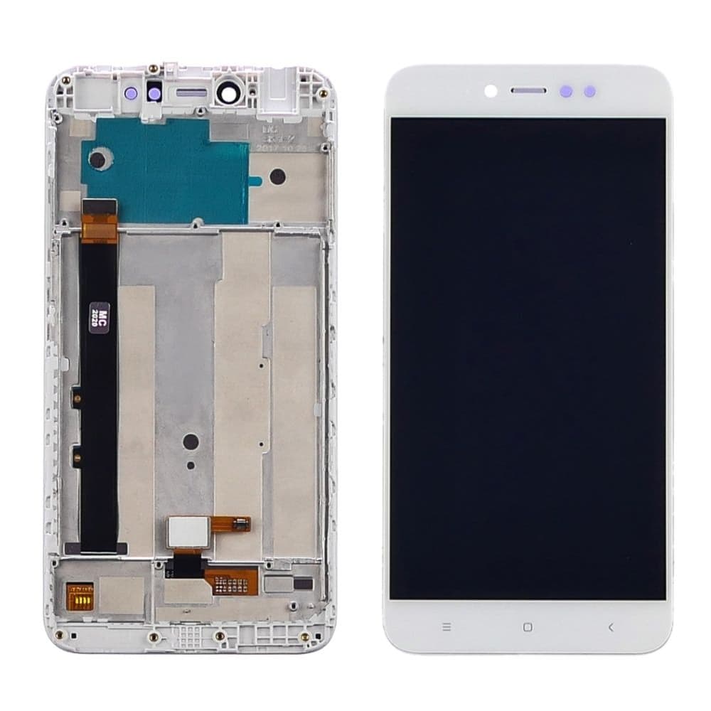 Дисплей Xiaomi Redmi Note 5A Prime, белый | с тачскрином | с передней панелью | Original (PRC) | дисплейный модуль, экран, монитор