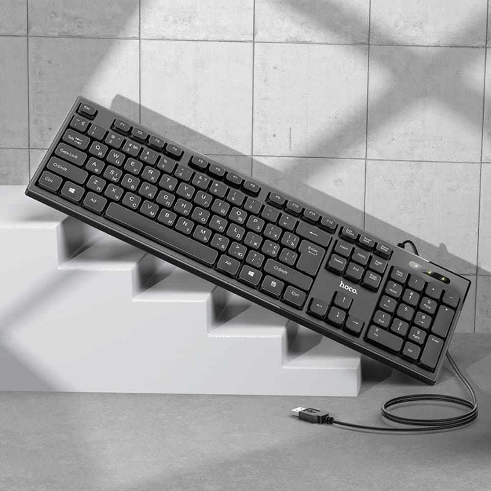 Клавиатура Hoco GM23 (ENG/ РУС), черная