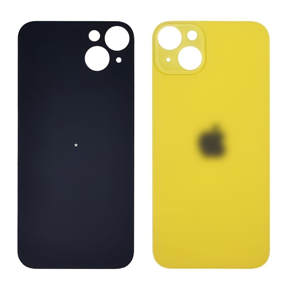Задняя крышка Apple iPhone 14 Plus, желтая, не нужно снимать стекло камеры, big hole, Original (PRC) | корпус, панель аккумулятора, АКБ, батареи