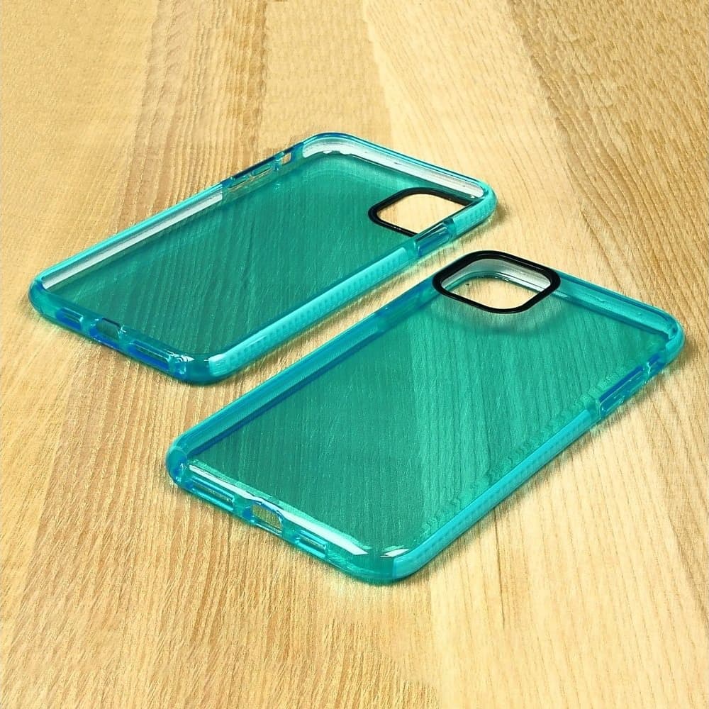 Чехол силиконовый Clear Neon для Apple iPhone 11 Pro Max, голубой
