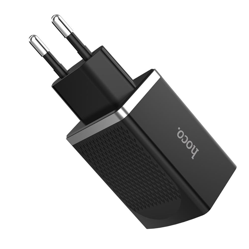 Сетевое зарядное устройство Hoco C42A, 1 USB, Quick Charge, черное