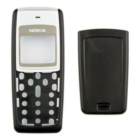 Корпус Nokia 1110, 1110i, 1112, черный, передняя и задняя панель, (качество AAA), (панель, панели)