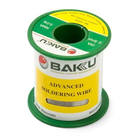 Baku BK-10005 - припой Sn 97%,Ag 0.3%, Cu 0.7%, Flux 2%, 0.5 мм, 100 г
