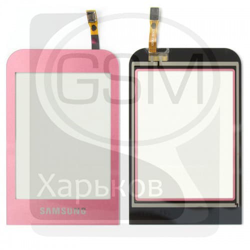 Тачскрин Samsung GT-C3300 Champ, розовый, High Copy | сенсорное стекло, экран