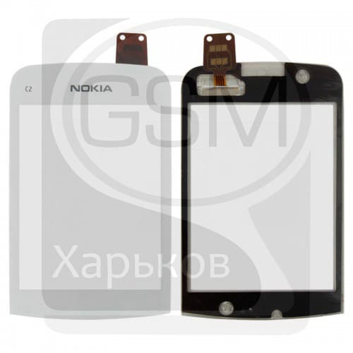 Тачскрин Nokia C2-02, C2-03, C2-06, C2-07, C2-08, белый, High Copy | РАСПРОДАЖА! | сенсорное стекло, экран