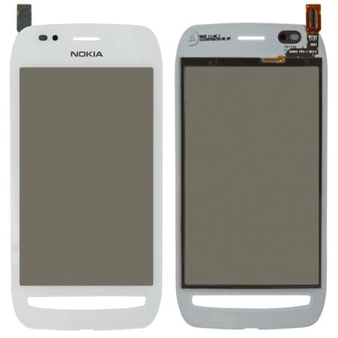 Тачскрин Nokia Lumia 710, белый, с передней панелью | Original (PRC) | сенсорное стекло, экран