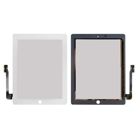 Тачскрин Apple iPad 3, iPad 4, A1403, A1416, A1430, белый, без кнопки Home | Original (PRC) | сенсорное стекло, экран
