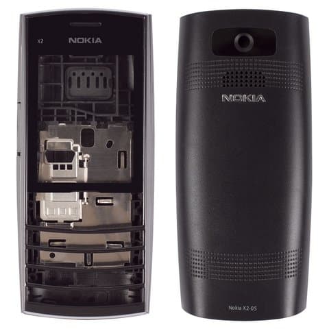 Корпус Nokia X2-05, чорний, (качество AAA), (панель, панели)