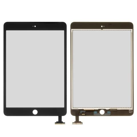 Тачскрин Apple iPad Mini, iPad Mini 2 Retina, чорний, Original (PRC) | без шлейфа под установку (нужно паять!) | сенсорное стекло, экран